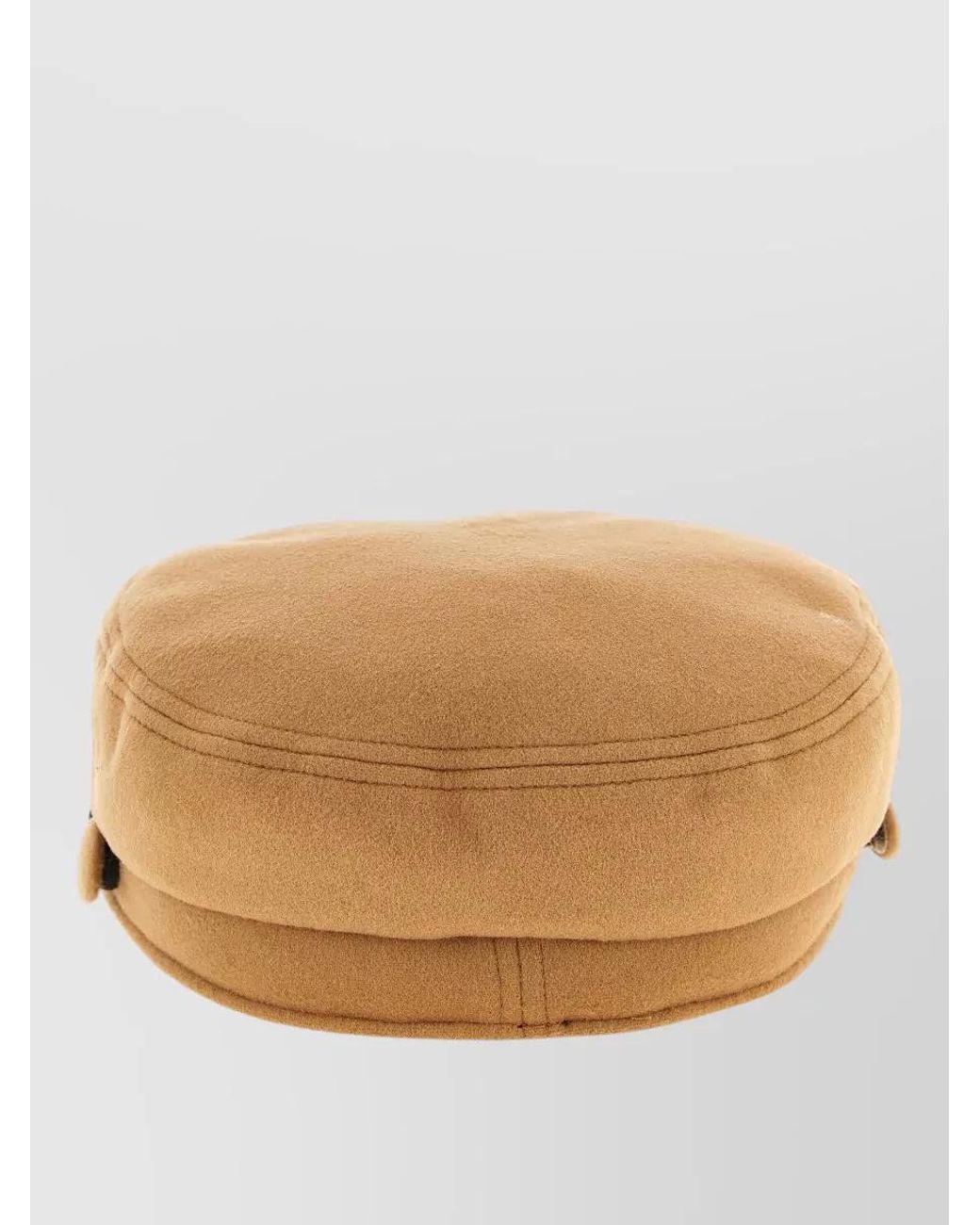 Maison Michel Natural Cashmere Wool Cap