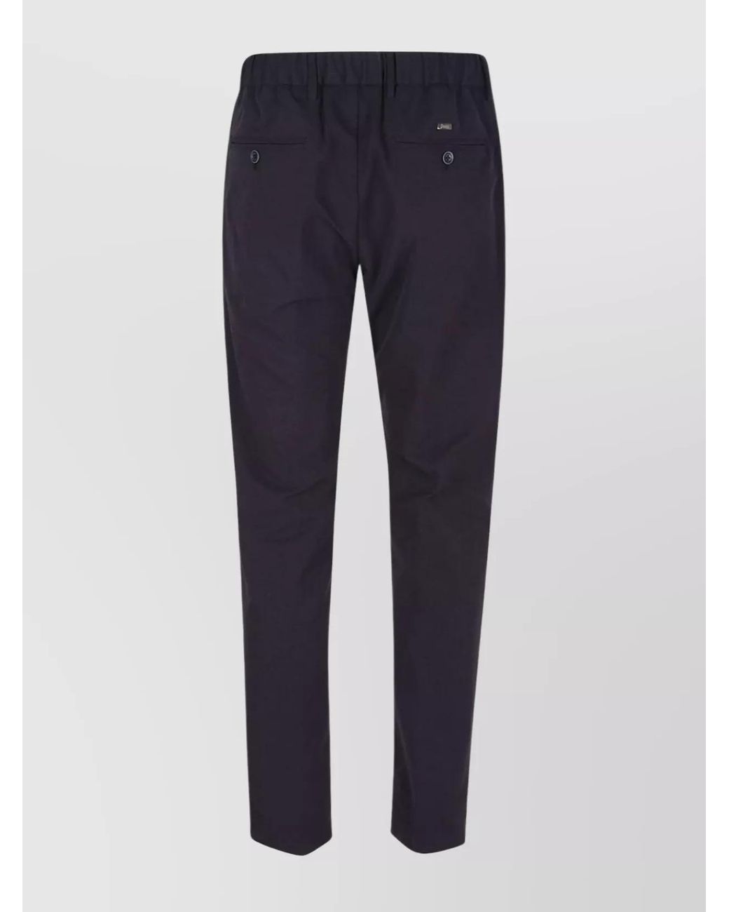Herno Blue Seersucker Straight-Leg Trousers for men