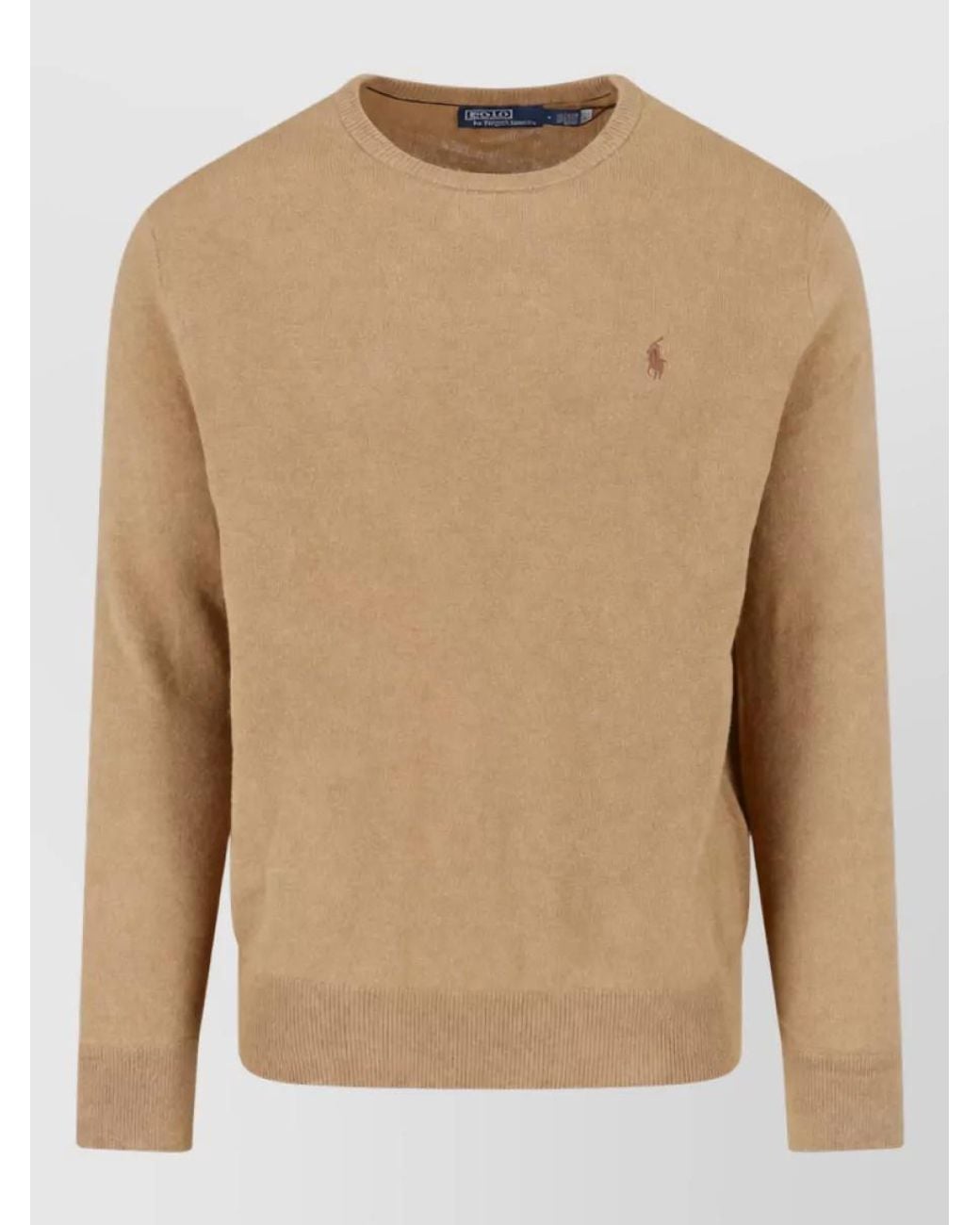 Polo Ralph Lauren Natural Ribbed Wool Crewneck Sweater for men