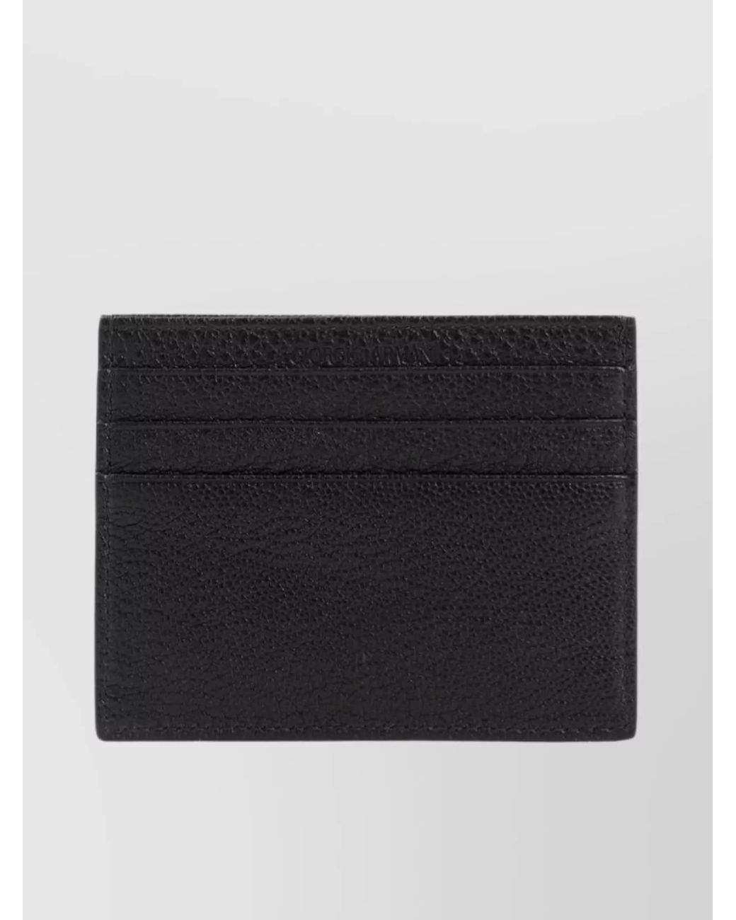 Giorgio Armani Black Leather Credit Card Holder for men
