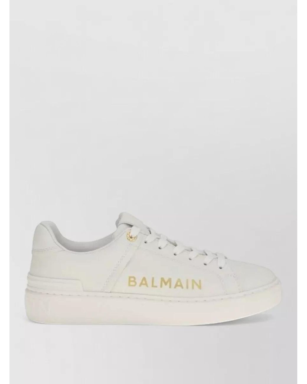 Balmain Natural Calf Leather Low-Top Sneakers