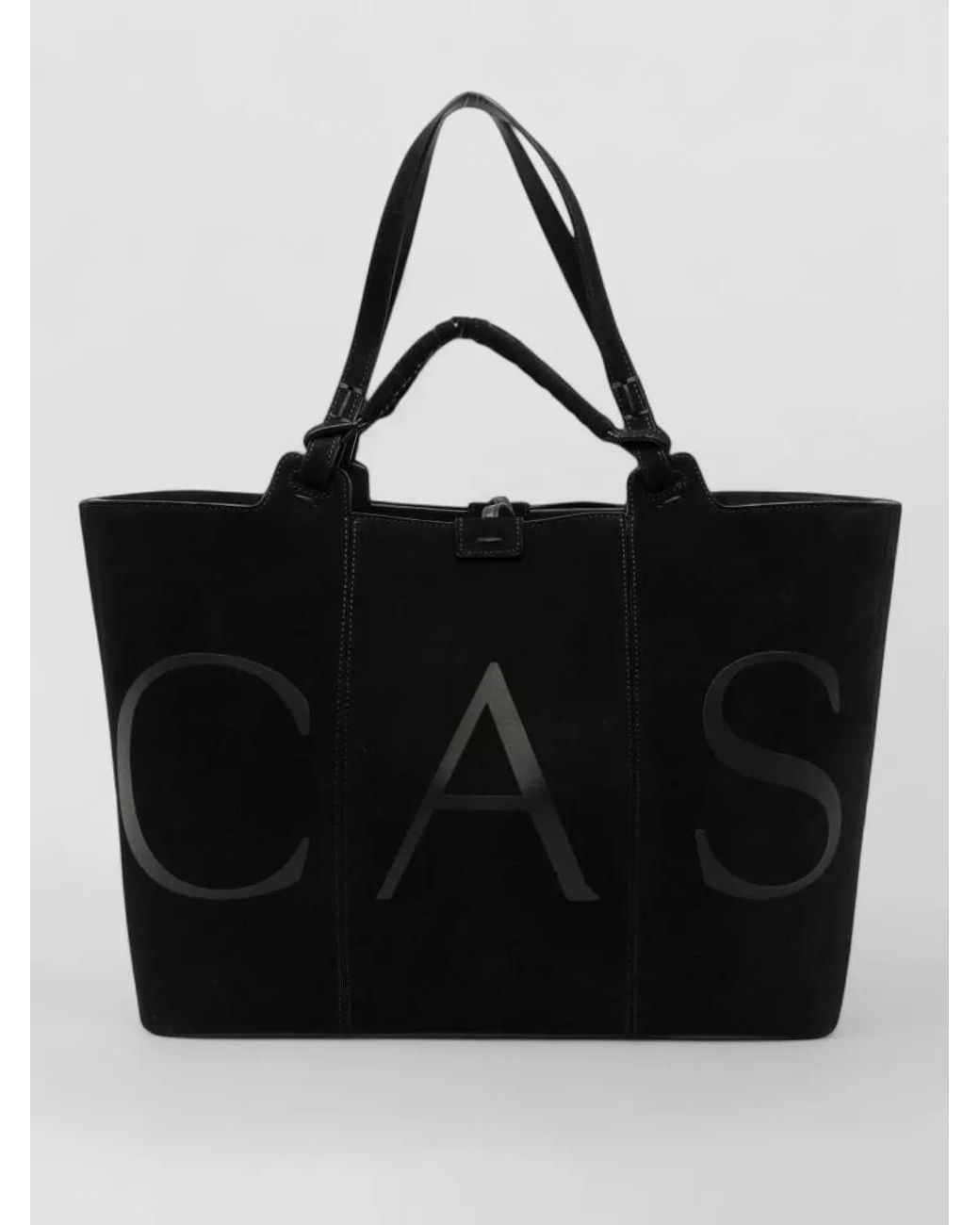 Casadei Black Leather Tote Bag