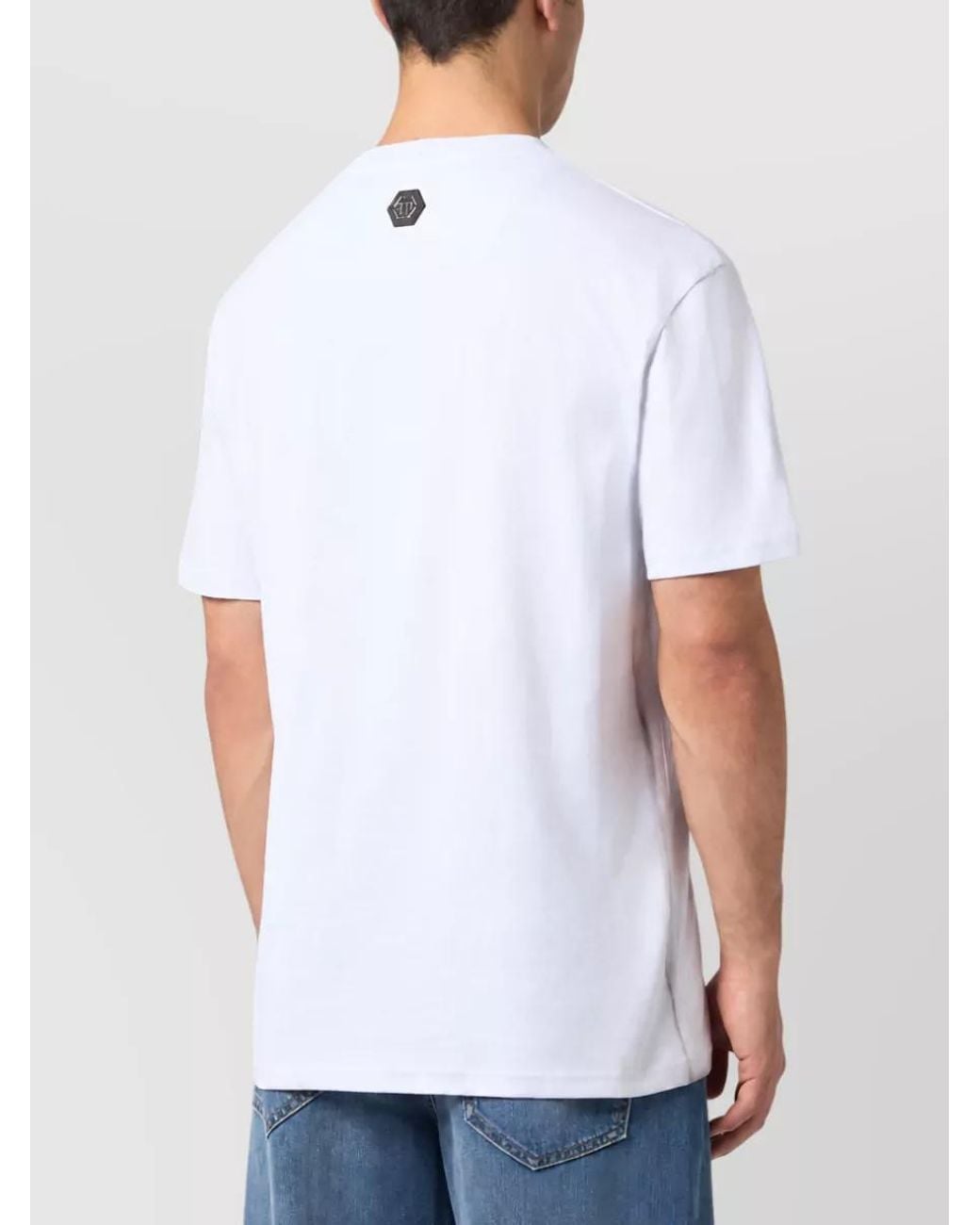 Philipp Plein White Cotton Printed T-Shirt for men