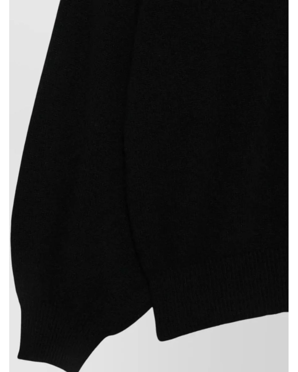 Lisa Yang Black Cashmere Off-Shoulder Long-Sleeve Sweatshirt