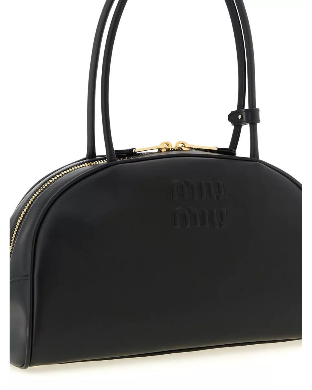 Miu Miu Black Beau Leather Shoulder Bag