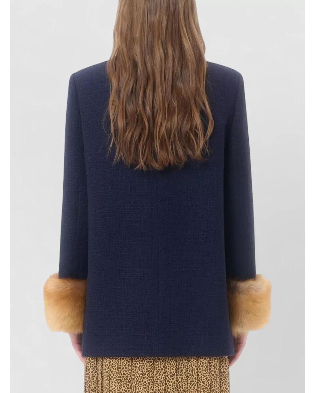 Valentino Garavani Blue Wool Single Breasted Coat