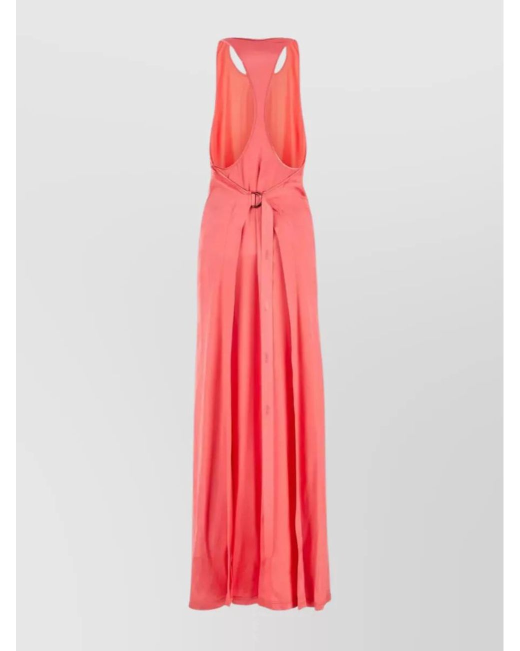 Fendi Pink Viscose Satin Maxi Dress