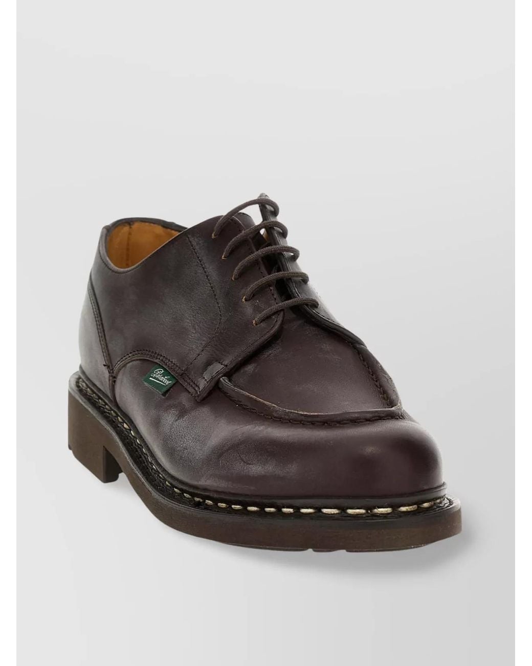 Paraboot Brown Leather Derby Shoes for men