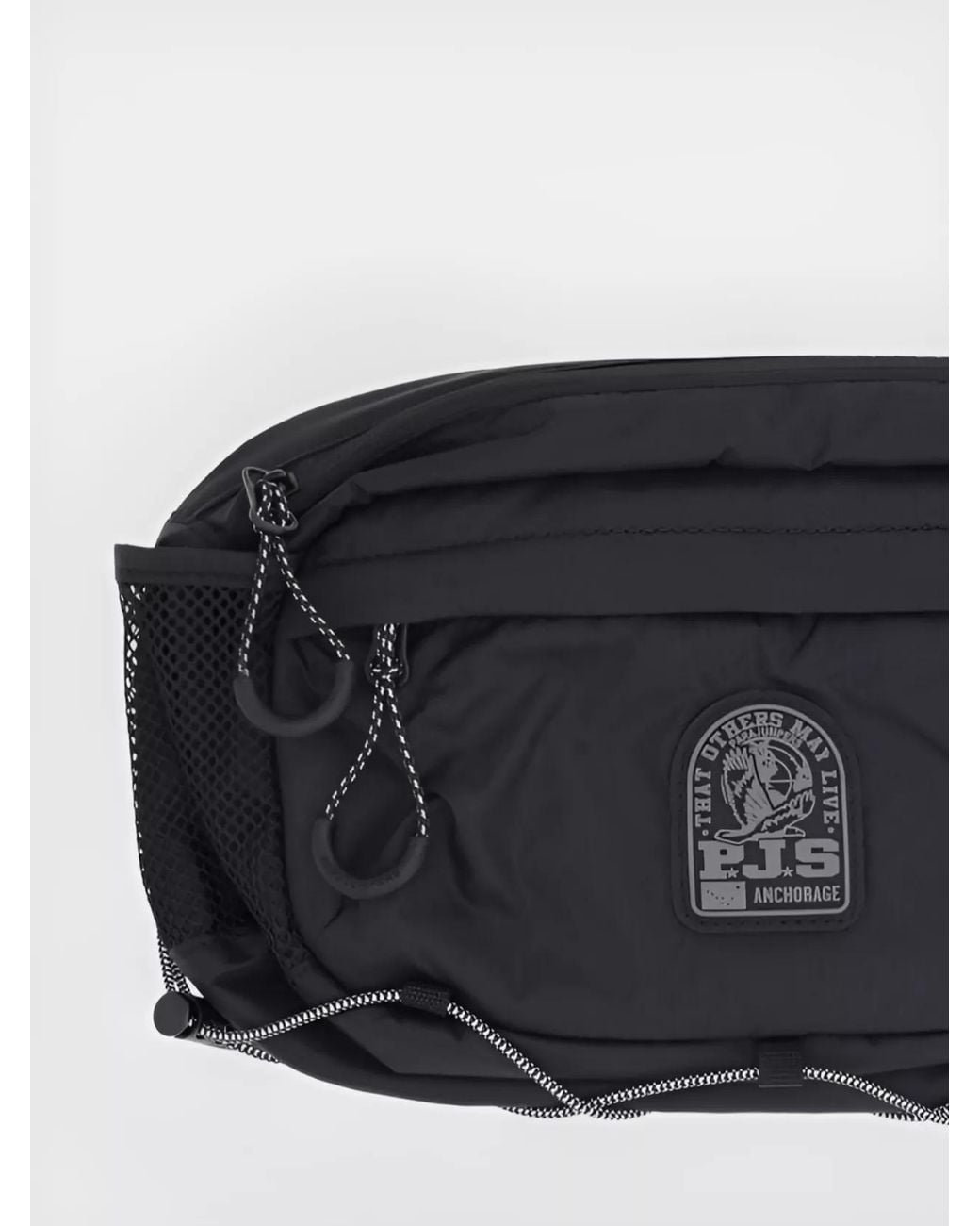 Parajumpers Black Nylon Belt Bag for men