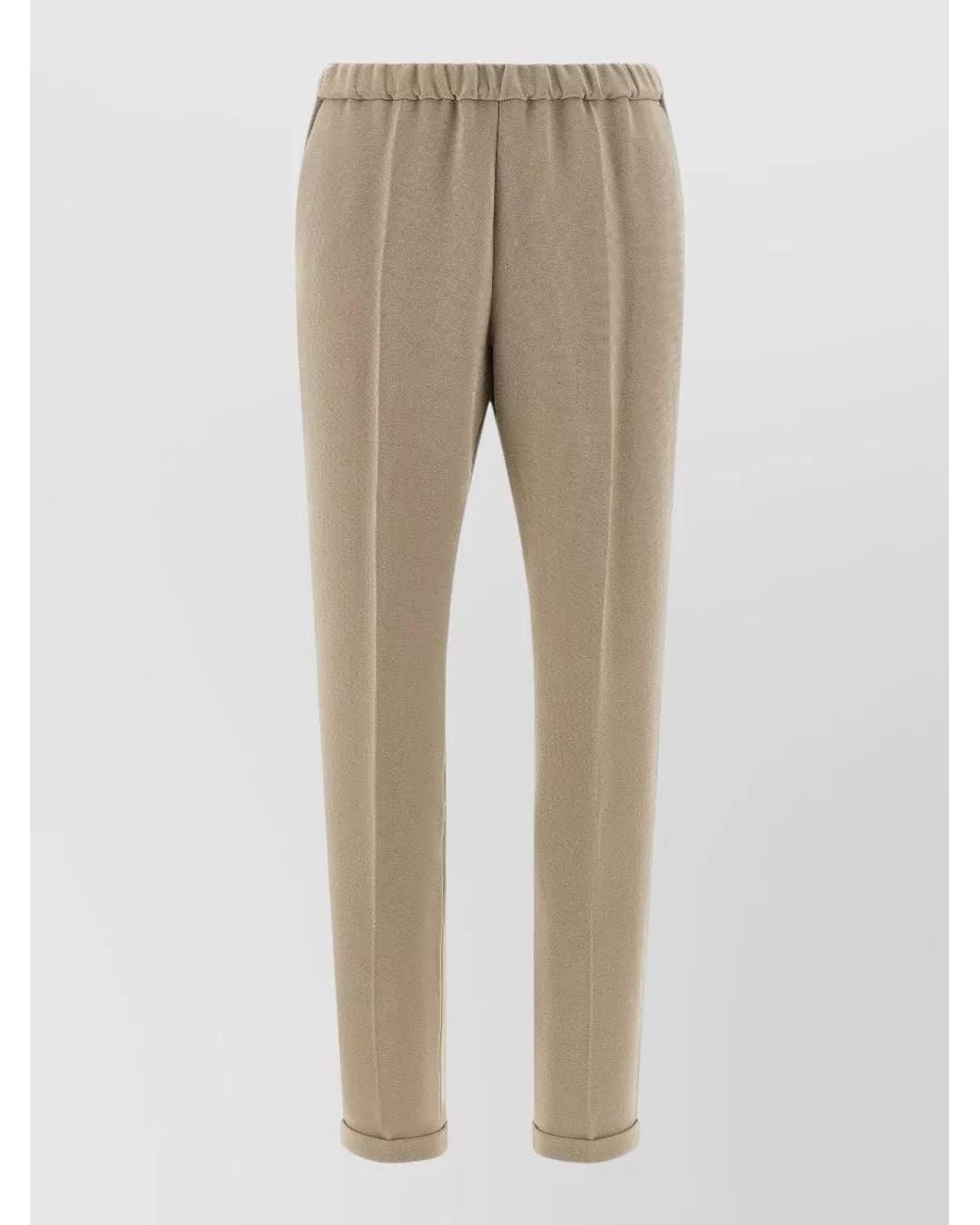 Alberto Biani Natural Tapered Trousers