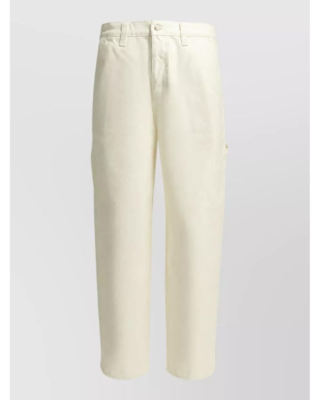 Stussy White Cotton Straight-Leg Trousers for men