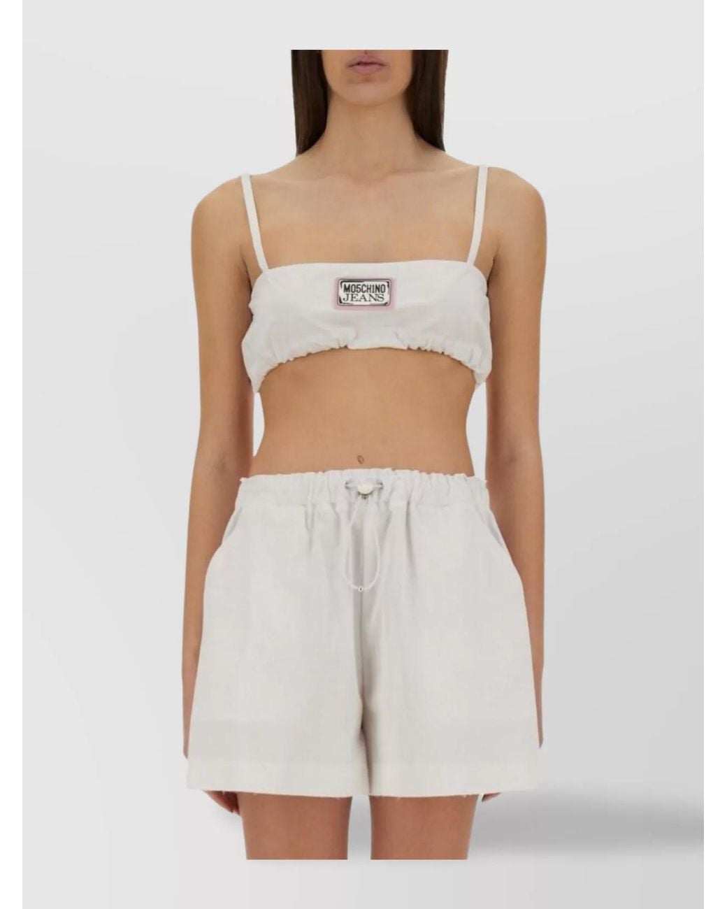 Moschino White Bandeau Top