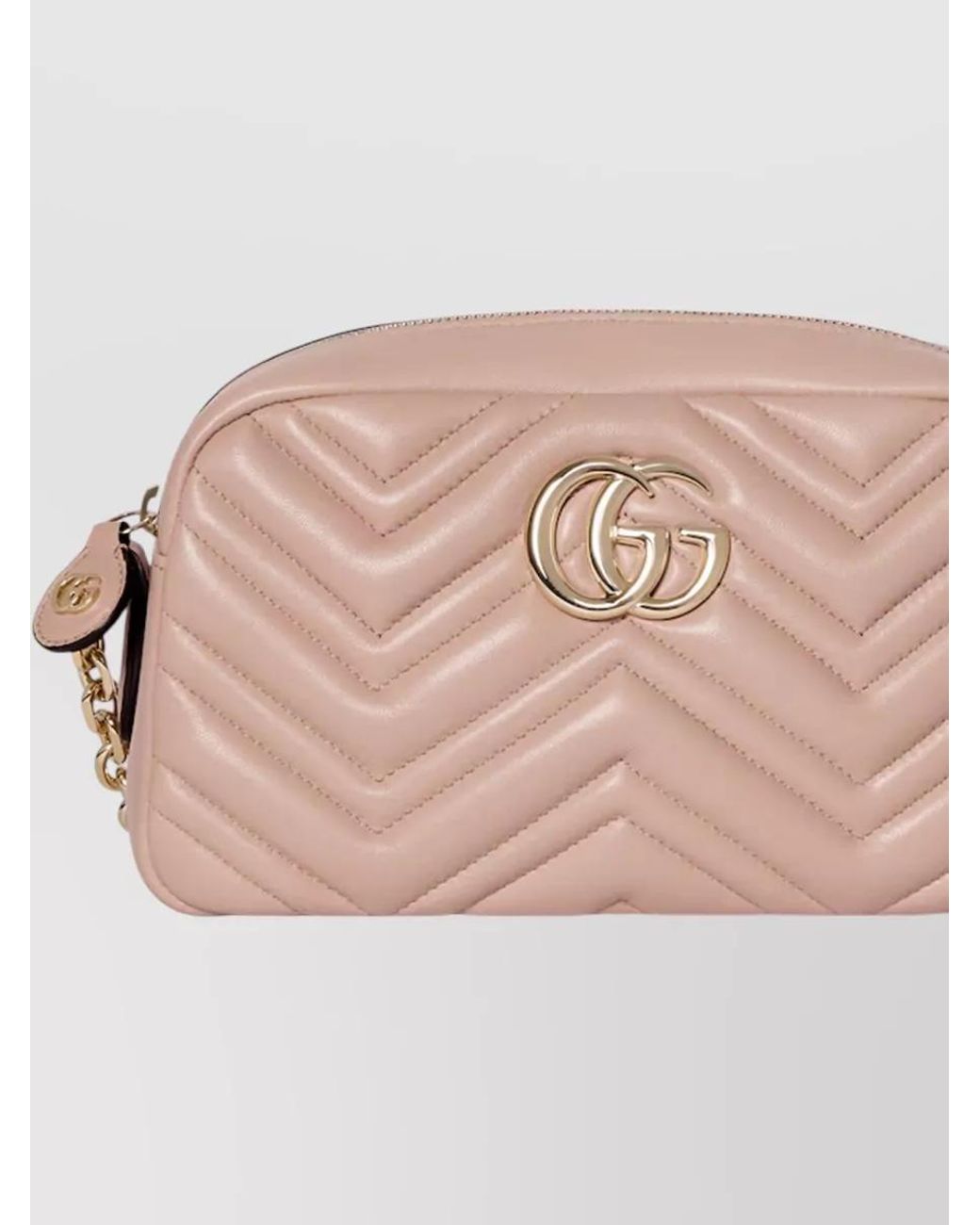 Gucci Pink Gg Marmont Small Nappa Leather Cross-Body Bag
