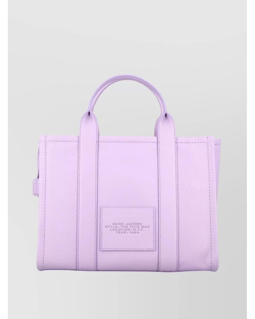 Marc Jacobs Purple The Tote Bag Medium Leather Tote Bag