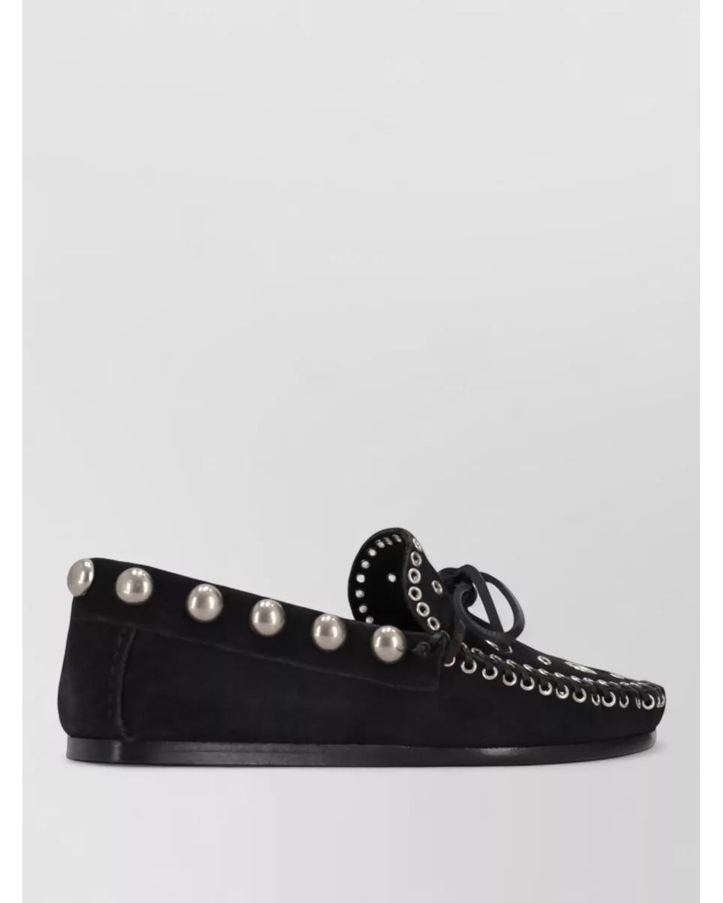 Isabel Marant Black Suede Leather Lace-Up Shoes