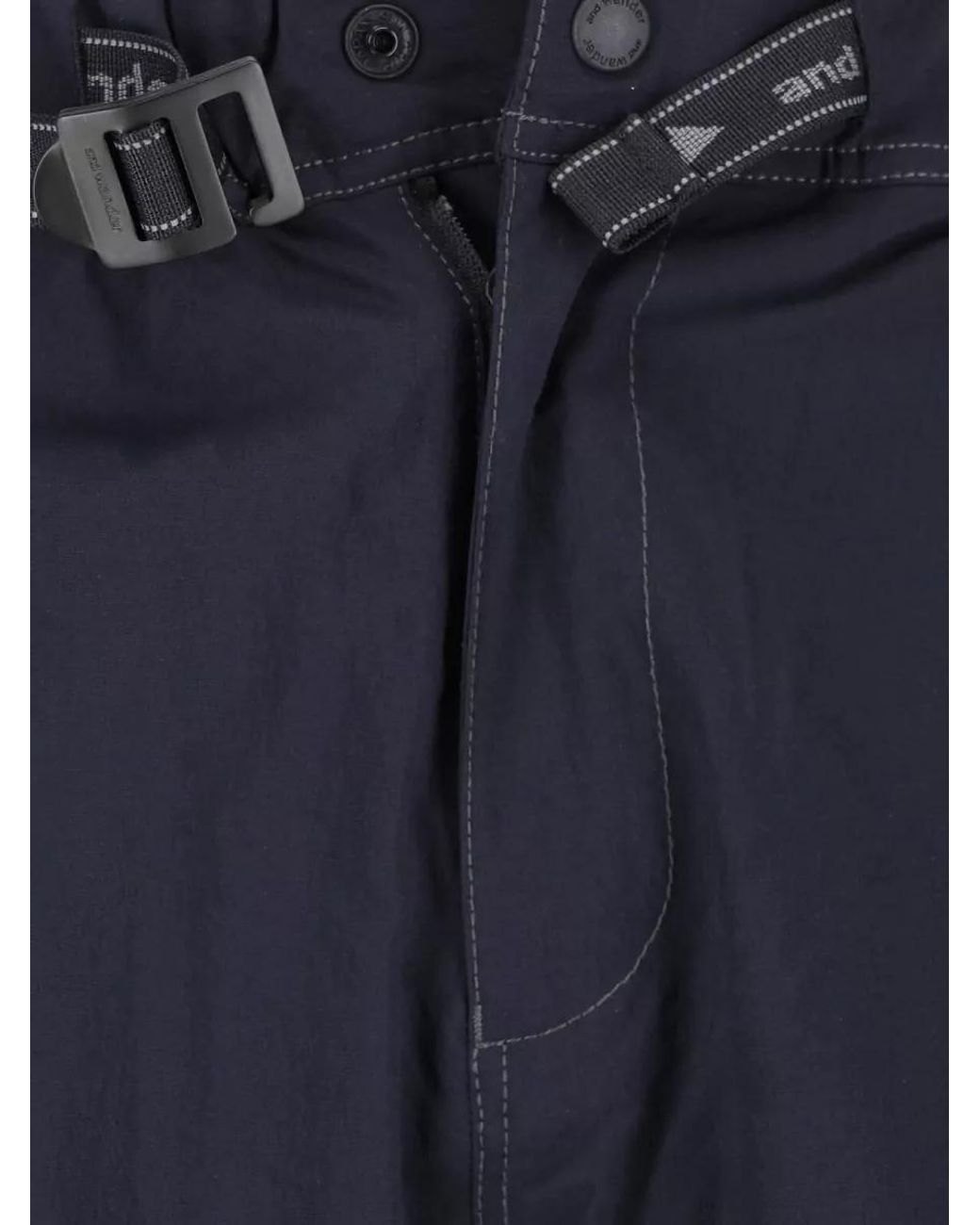 And Wander Black Straight Track Pants for men