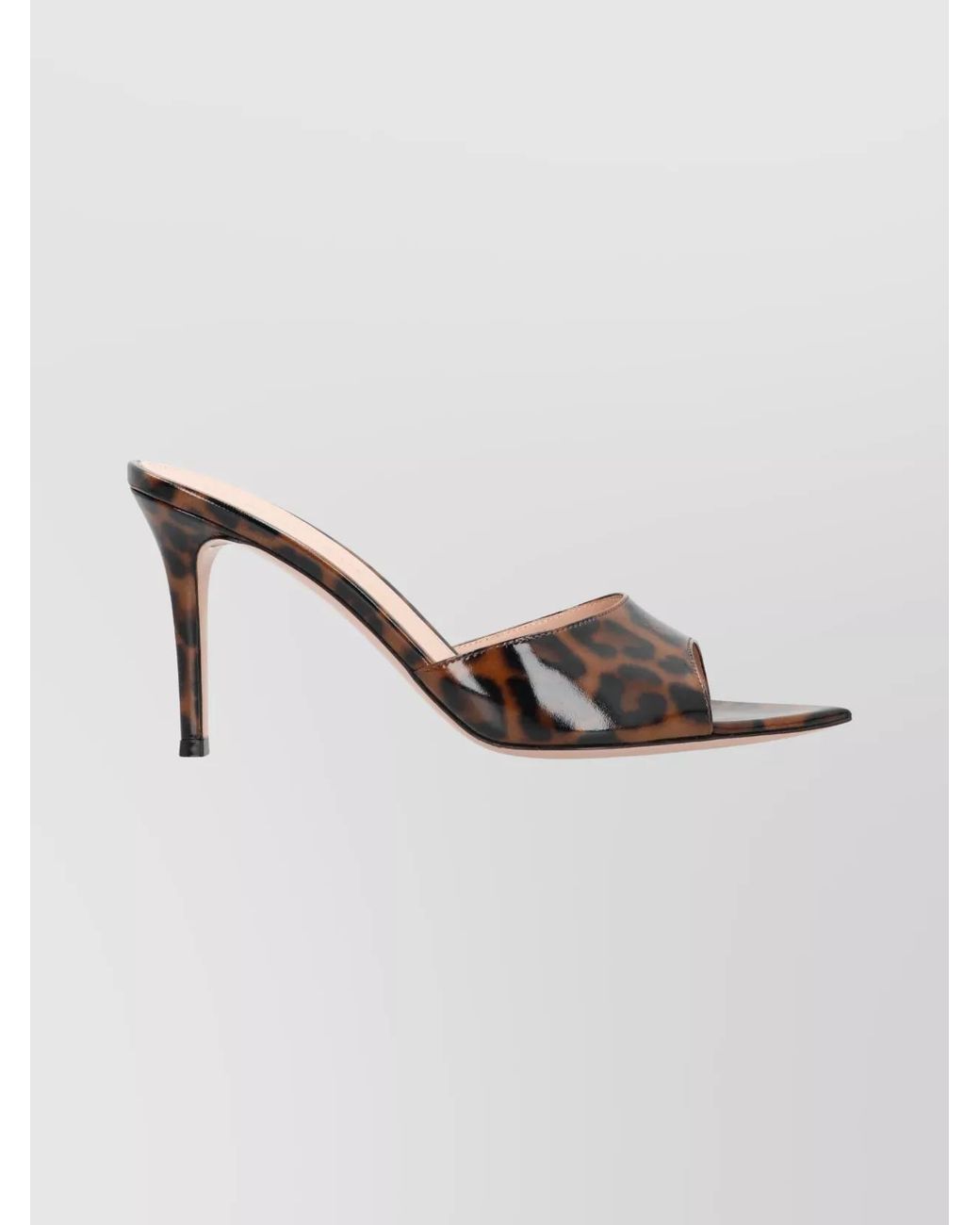 Gianvito Rossi Multicolor Printed Leather Pointed-Toe Mules