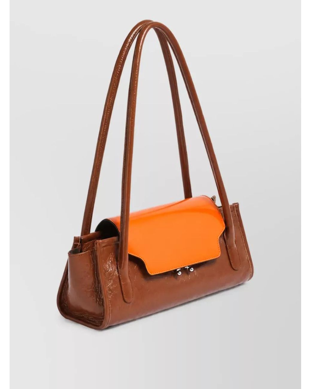 Marni Orange Leather Shoulder Bag