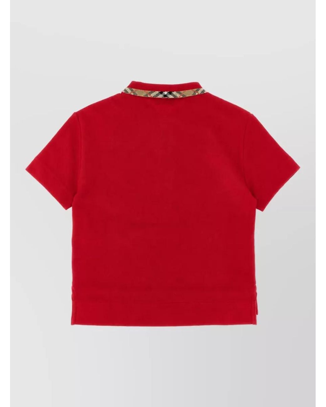 Burberry Red Cotton Piqué Short-Sleeve Polo Shirt