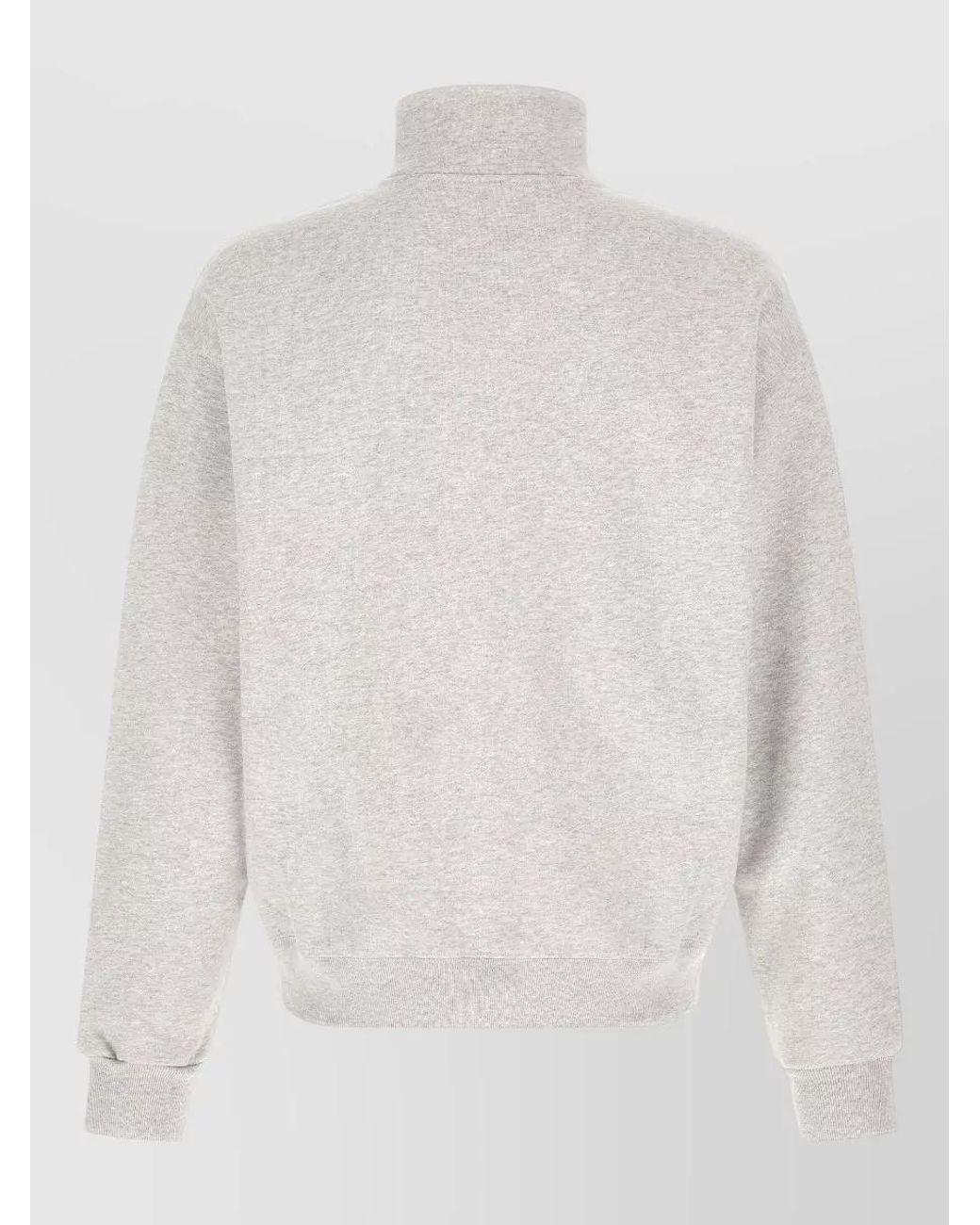 Jacquemus White Cotton Relaxed-Fit Half-Zip Sweatshirt for men
