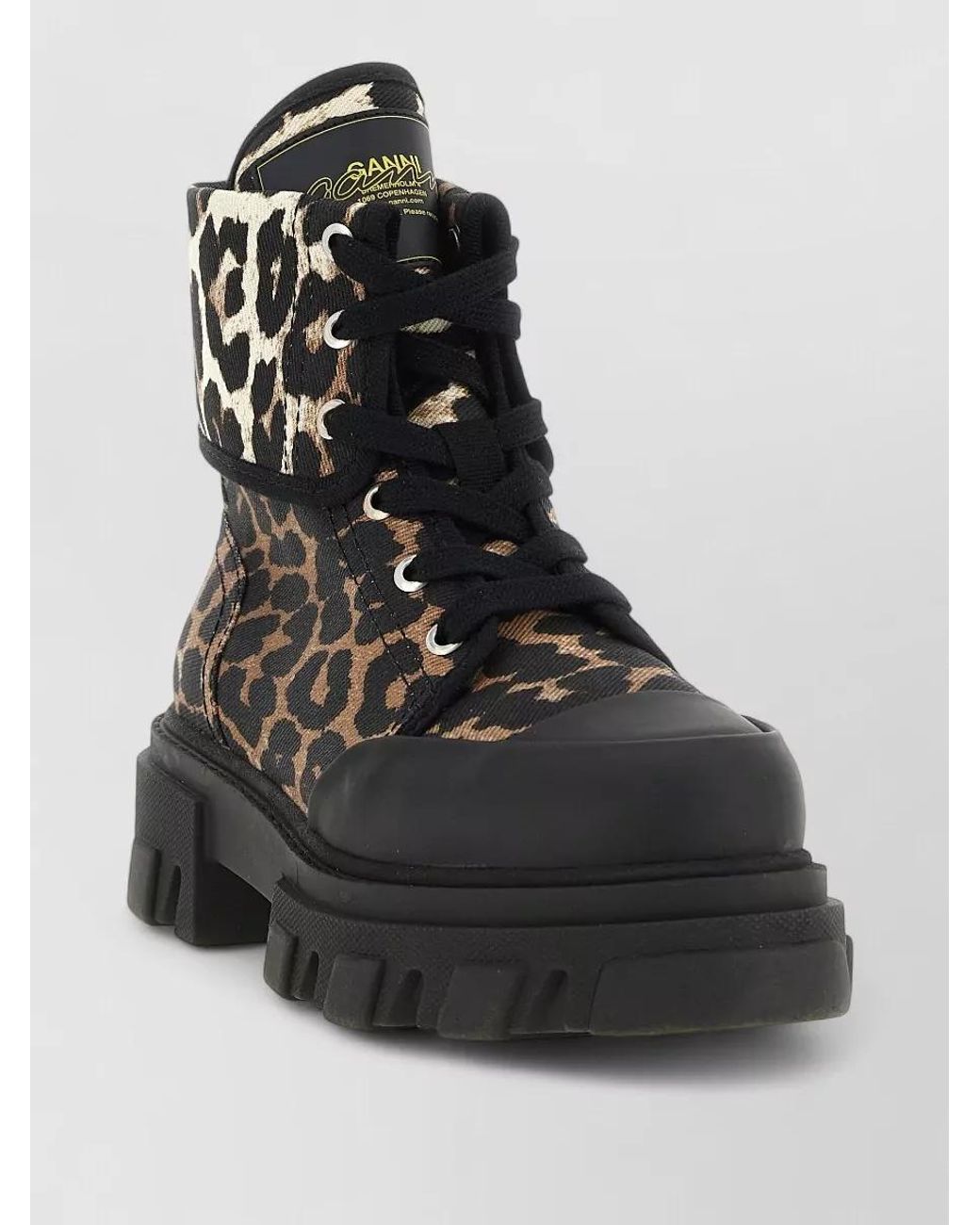 Ganni Black Denim Ankle Boots