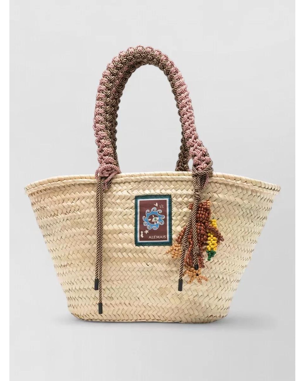 ALÉMAIS Natural Macrame Maxi Basket Bag