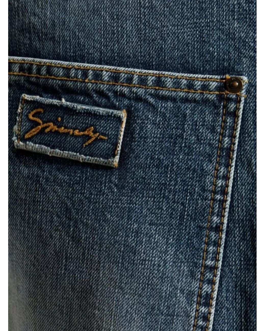 Givenchy Blue Cotton Straight-Leg Trousers for men