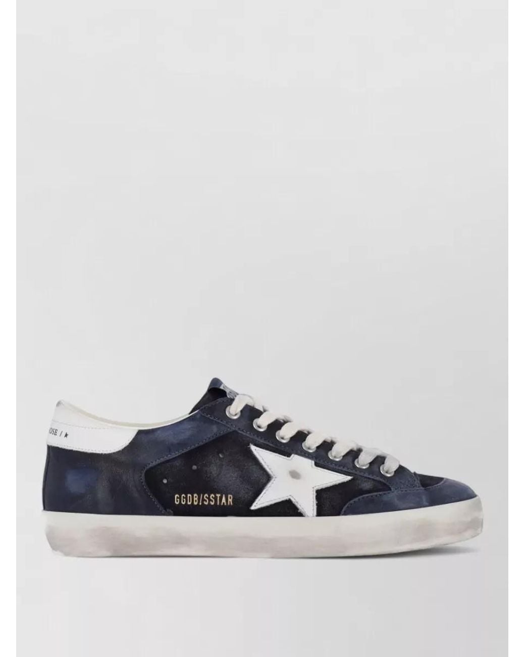 Golden Goose Deluxe Brand Blue Leather Low-Top Sneakers for men