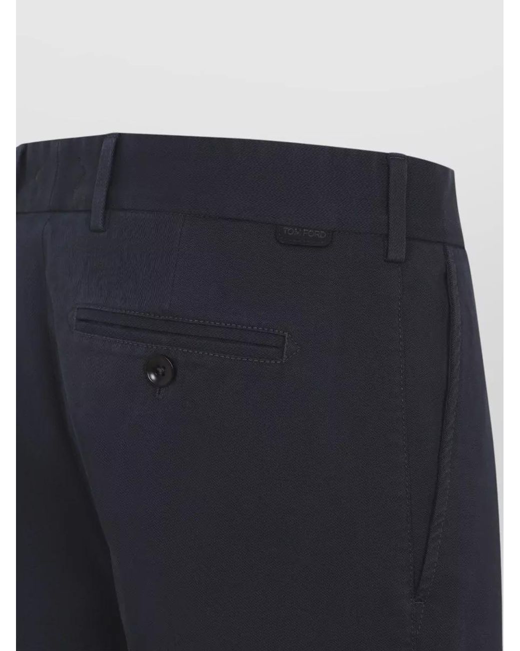 Tom Ford Blue Cotton Slim Straight-Leg Chino Trousers for men