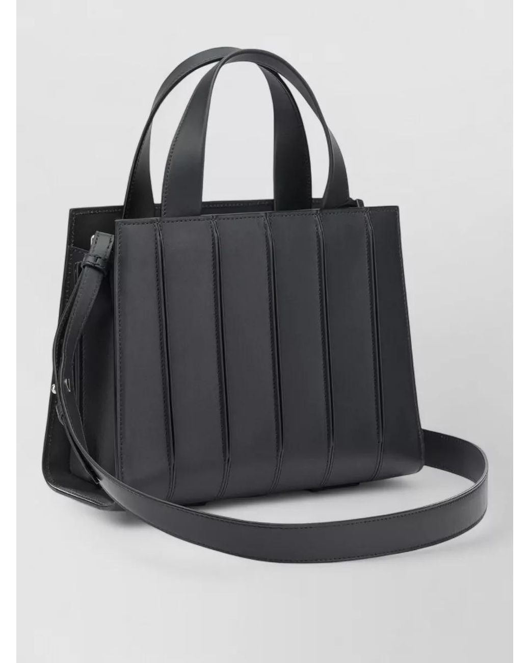 Max Mara Black Calf Leather Whitney Bag 5 Small Tote Bag