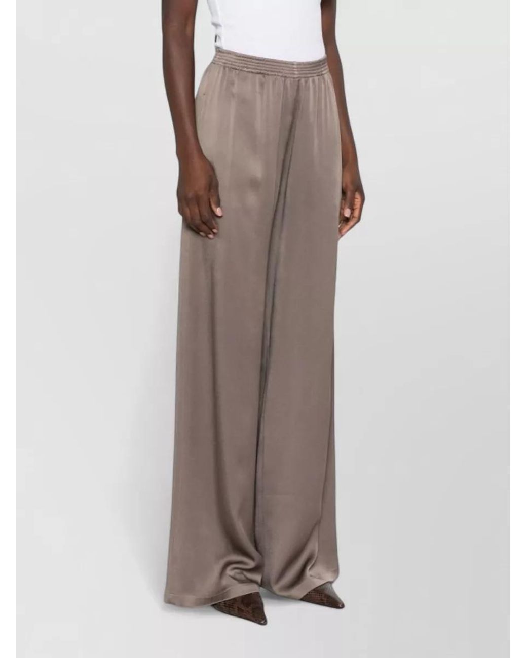 Fabiana Filippi Natural High-Rise Wide-Leg Palazzo Trousers