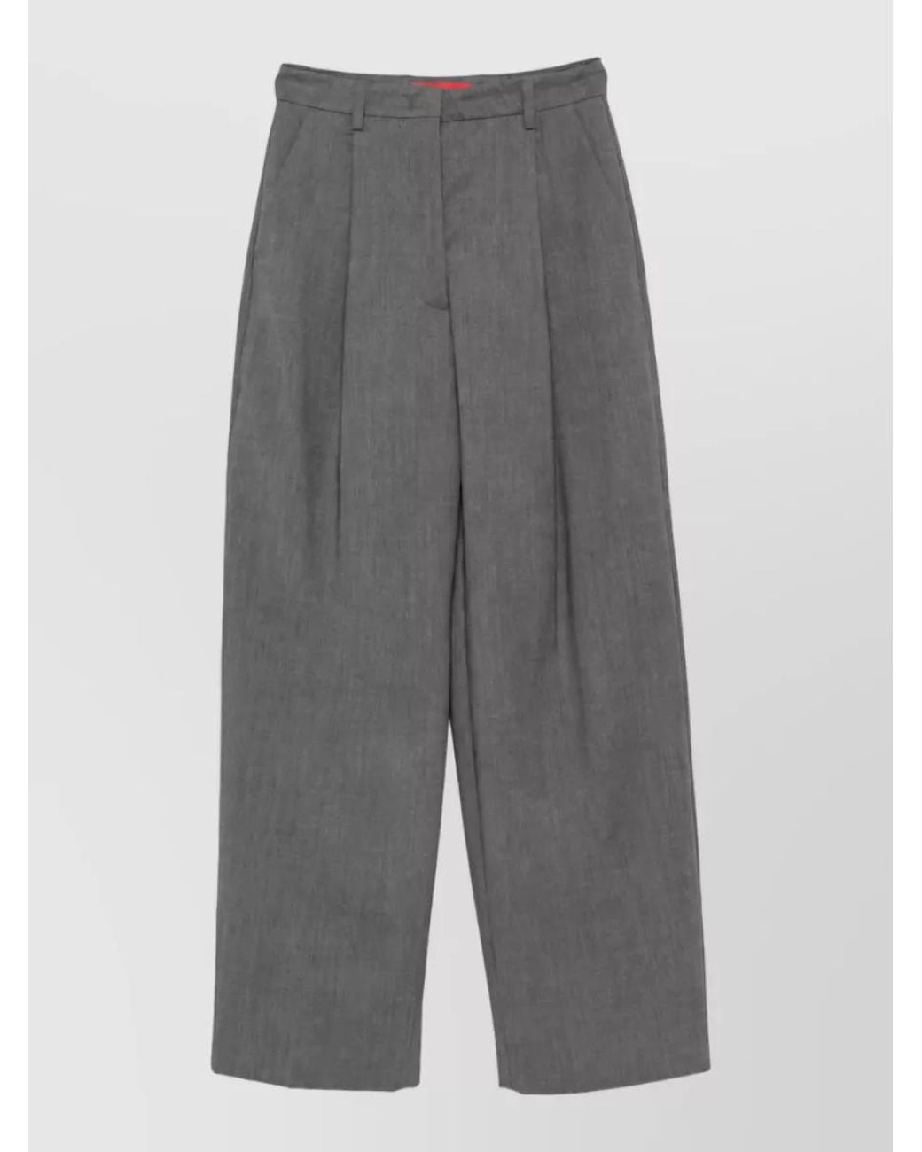 Thelatest Gray Straight-Leg Suit Trousers