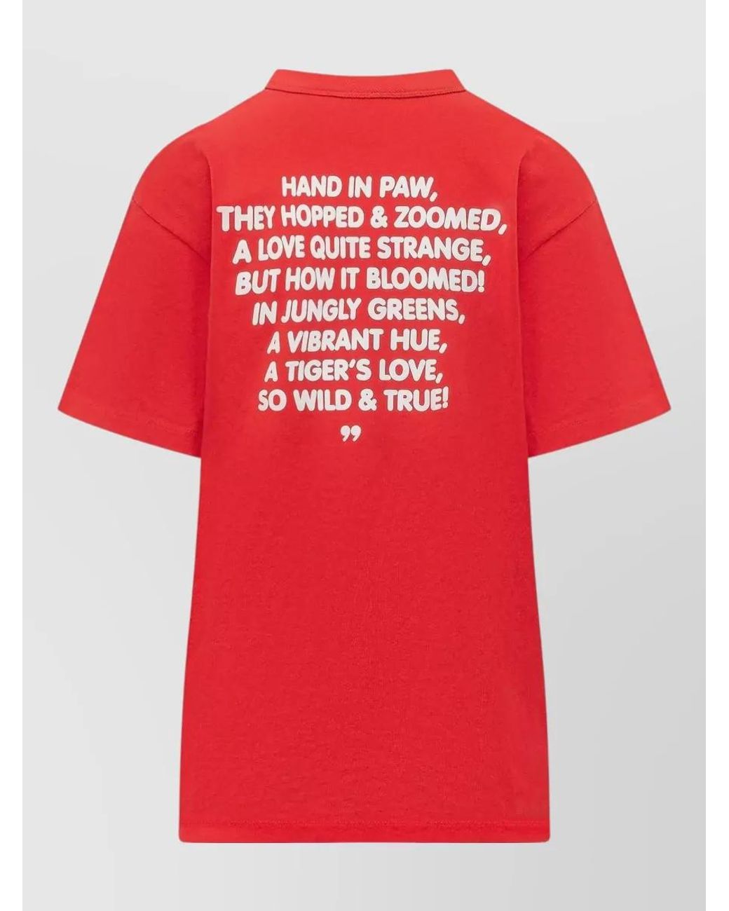 KENZO Red Logo Print Cotton T-Shirt for men