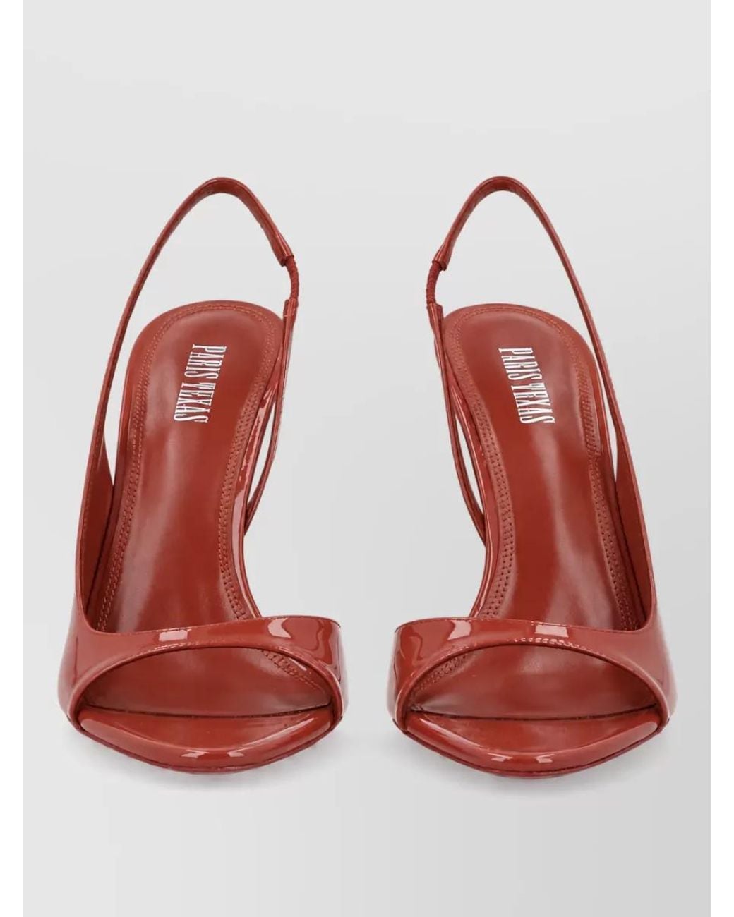Paris Texas Red Leather Slingback Sandals