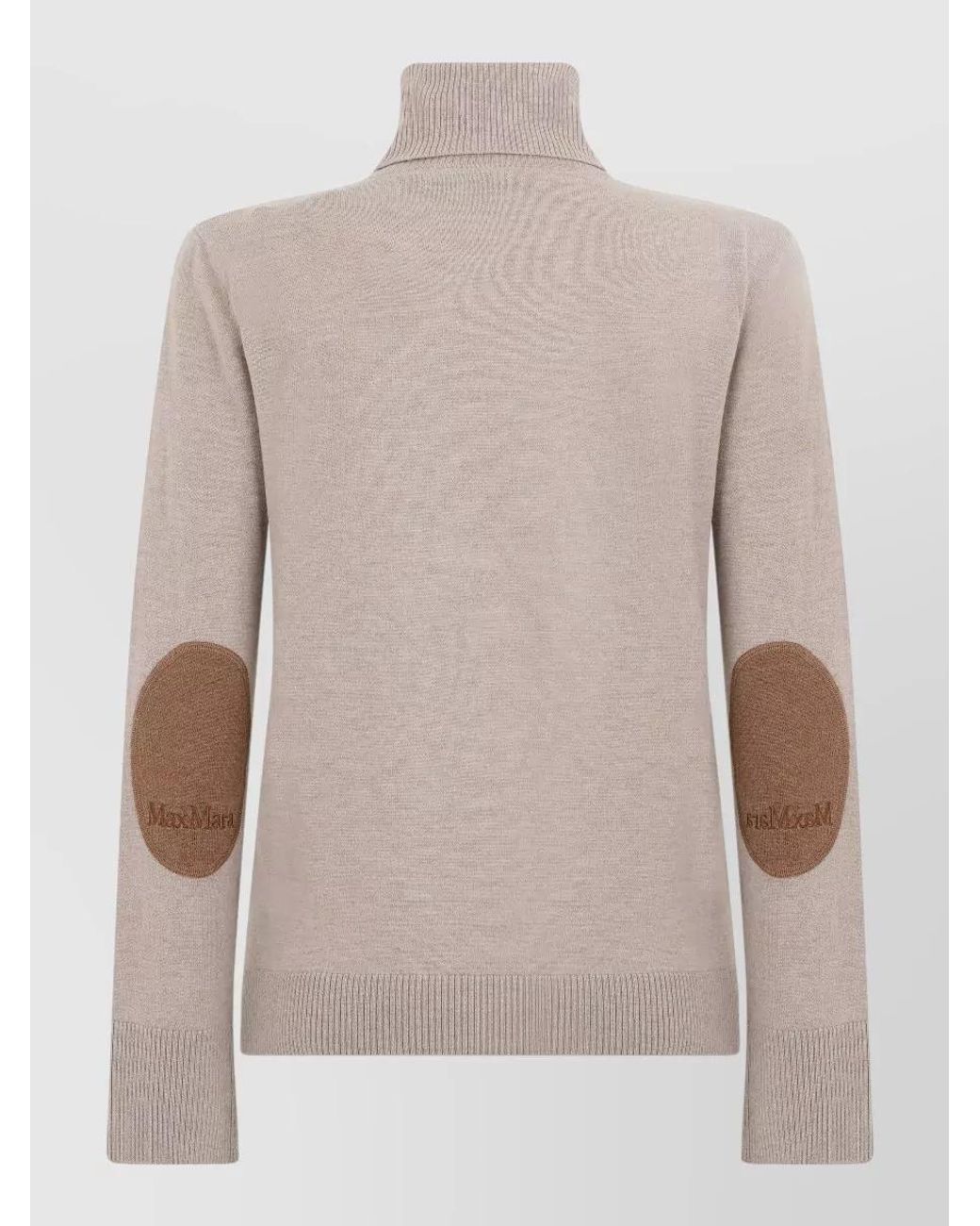 Max Mara Natural Wool Turtleneck Sweater