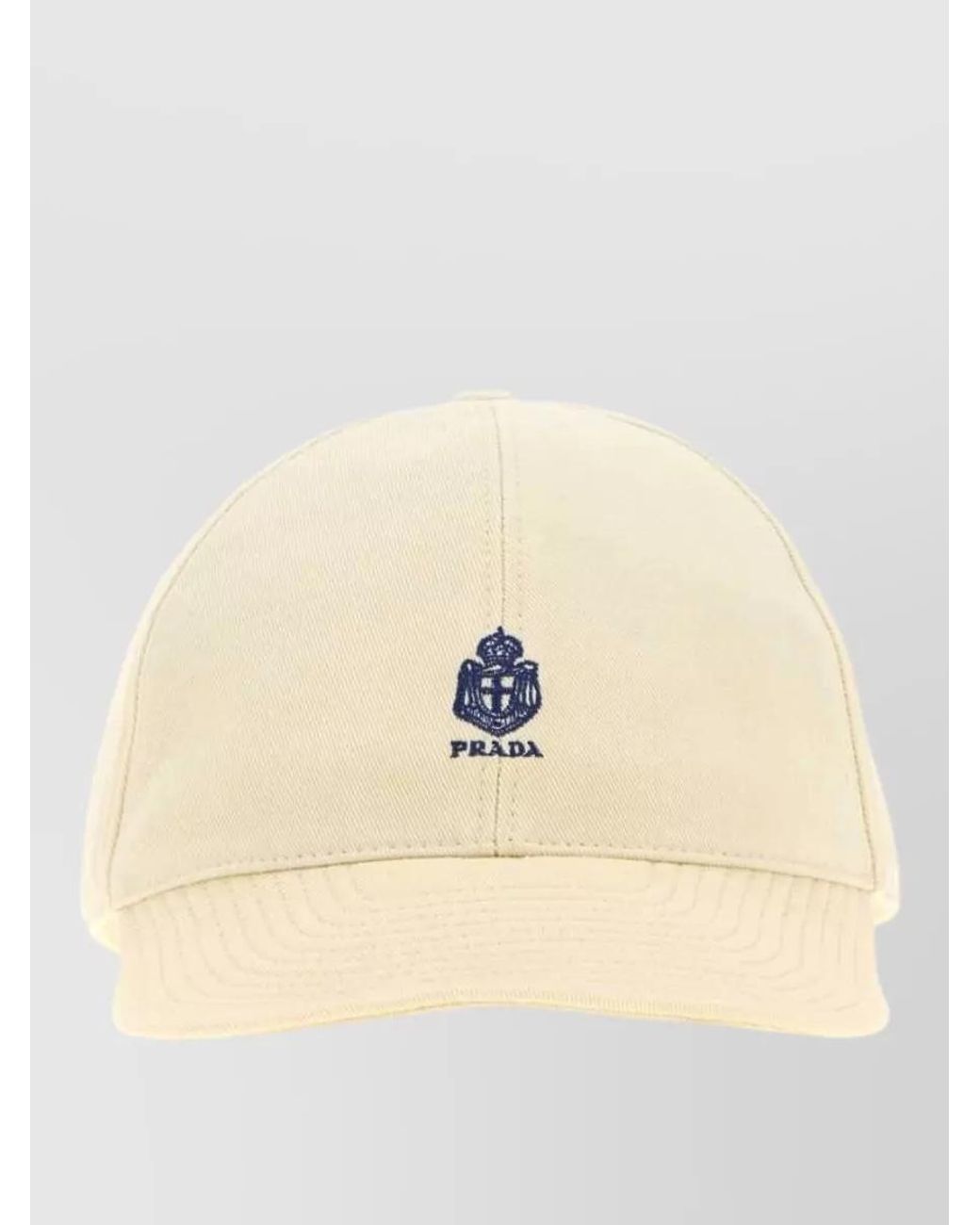 Prada Natural Cotton Baseball Cap for men