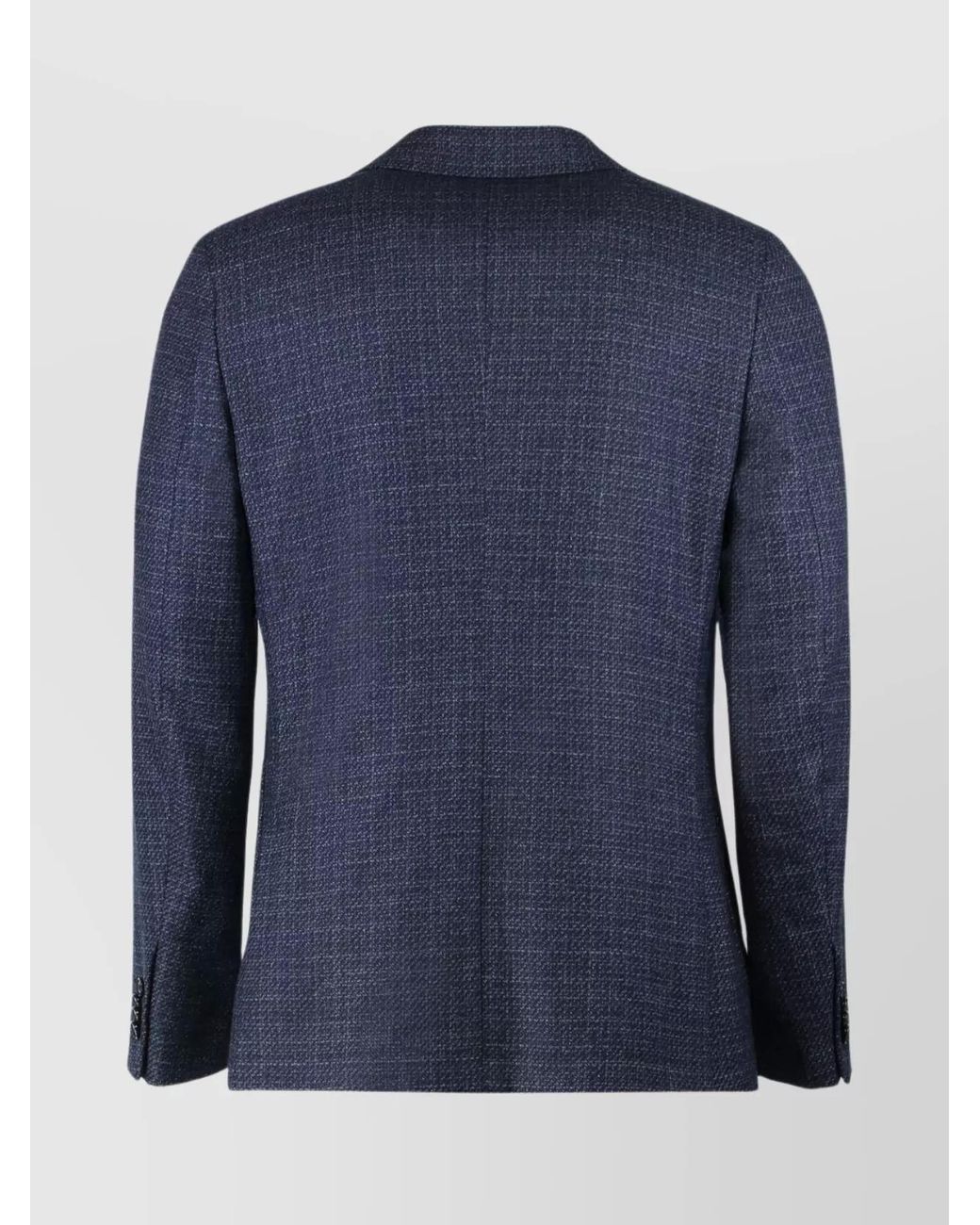 Zegna Blue Two-Button Single-Breasted Tailored Jacket for men