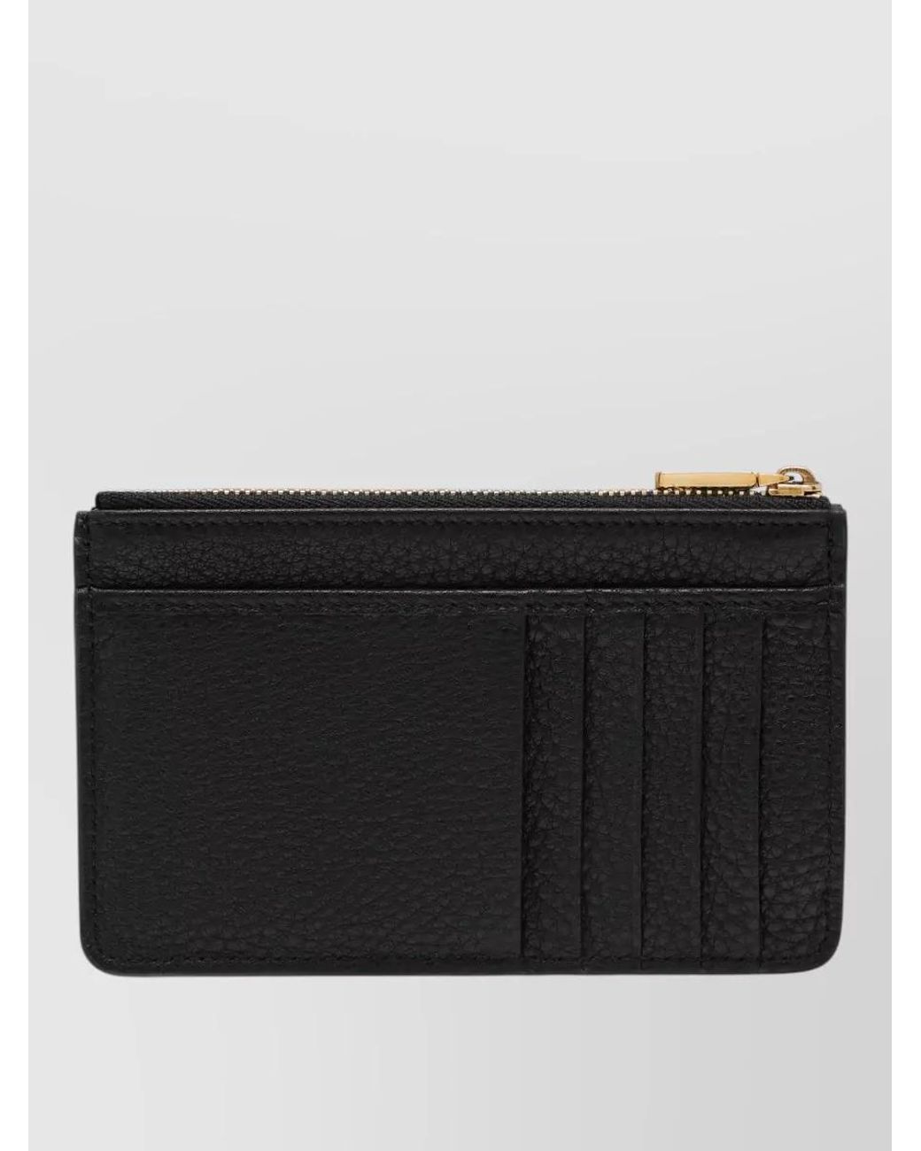 Dolce & Gabbana Black Textured Wallet Cardholder Tone Hardware