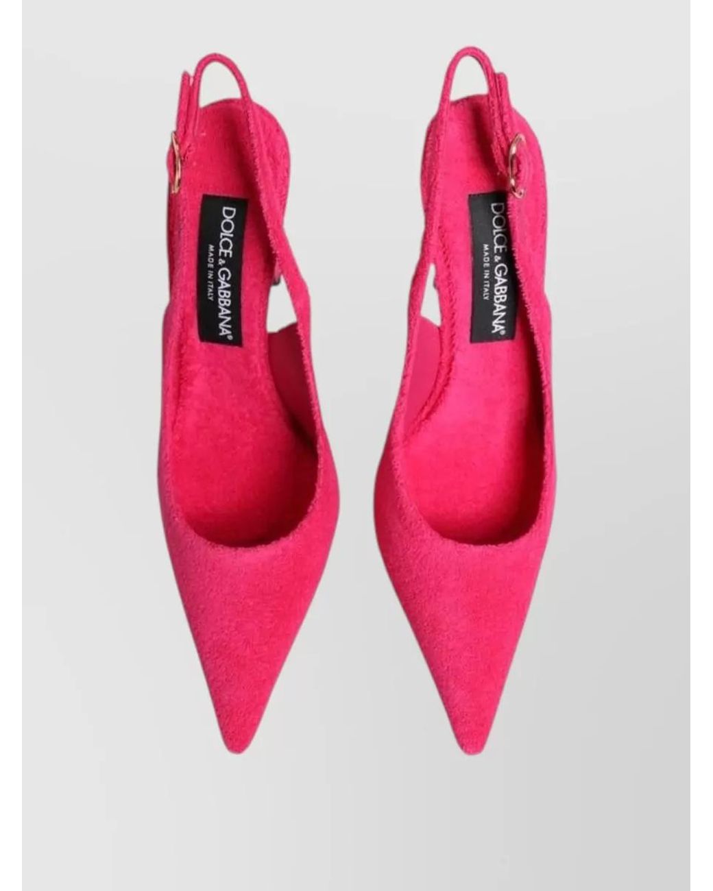 Dolce & Gabbana Pink Suede Slingback Sandals