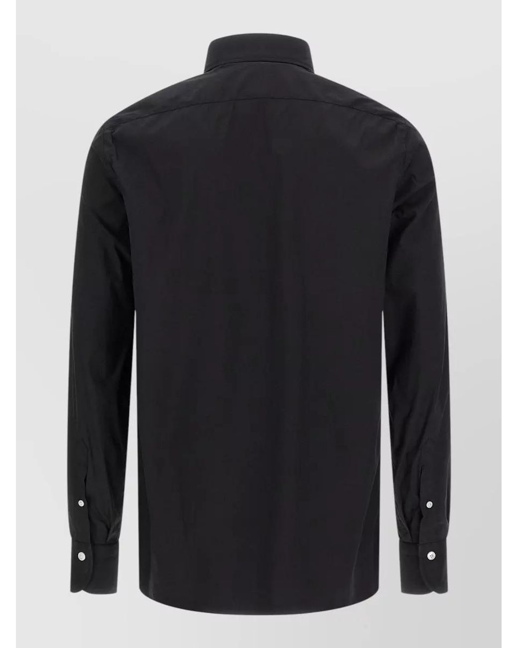 Finamore 1925 Blue Cotton Napoli Long-Sleeve Shirt for men