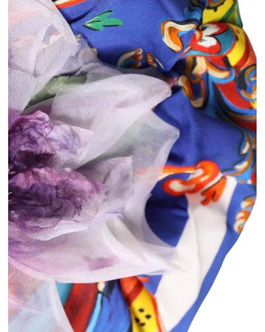 Dolce & Gabbana Blue Silk Carretto Turban