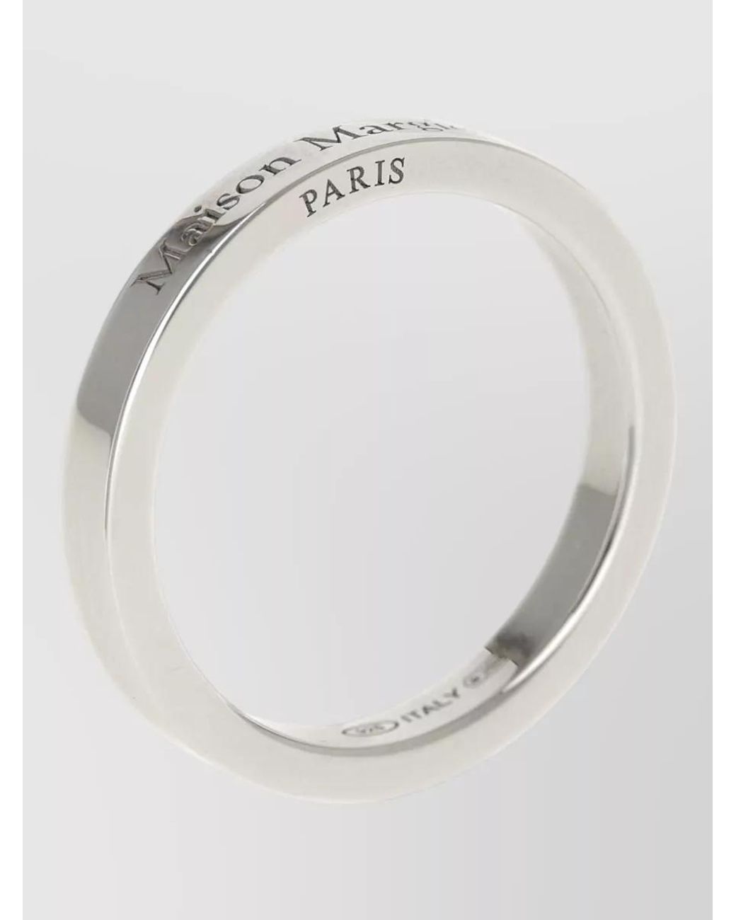 Maison Margiela Gray Sterling Logo Ring for men