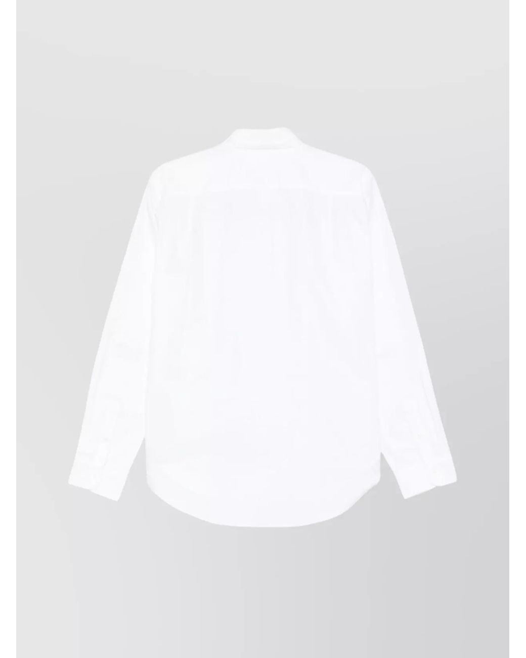 Junya Watanabe White Cotton Long-Sleeve Shirt for men