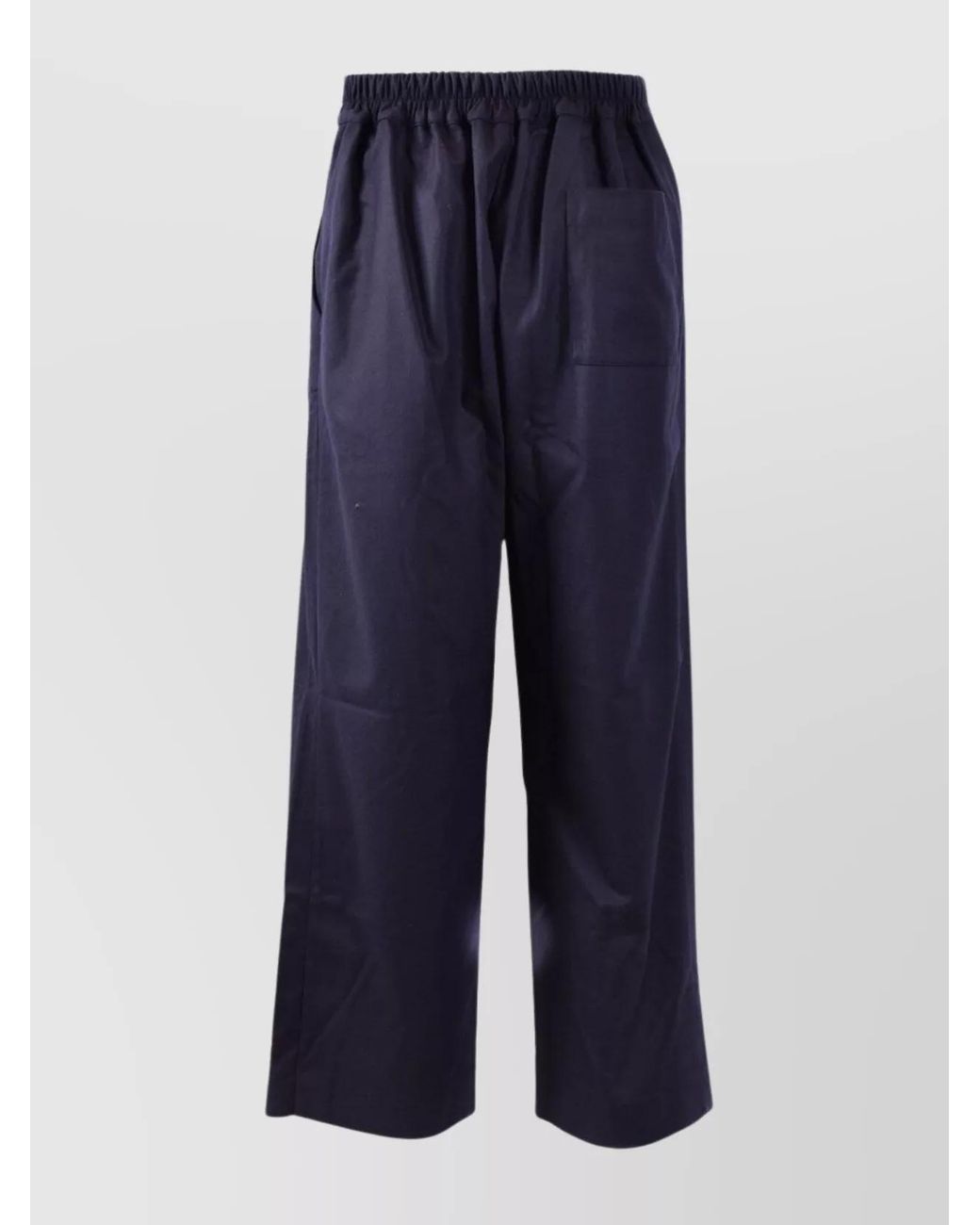 Laneus Blue Cashmere Wide-Leg Trousers for men