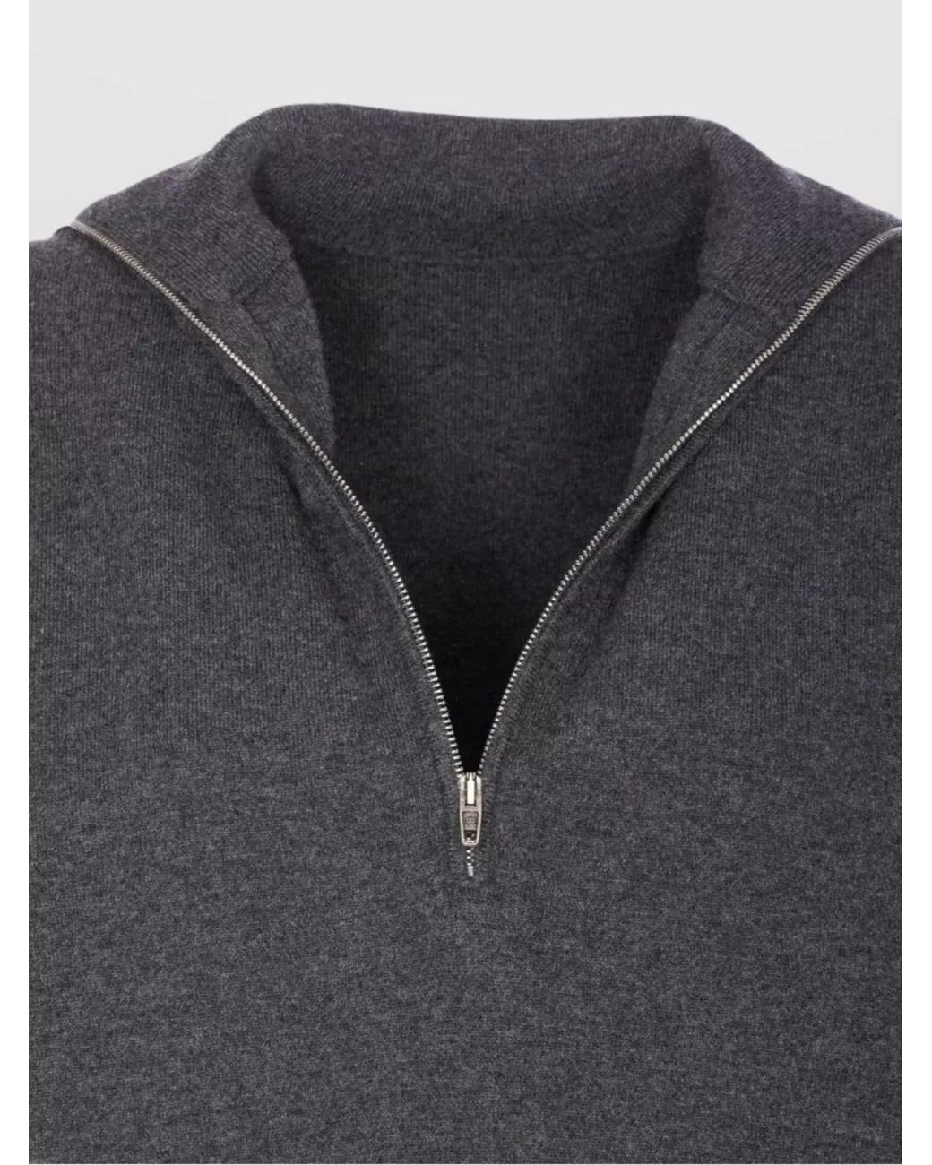 Balenciaga Blue High-Neck Wool Zip-Up Jumper