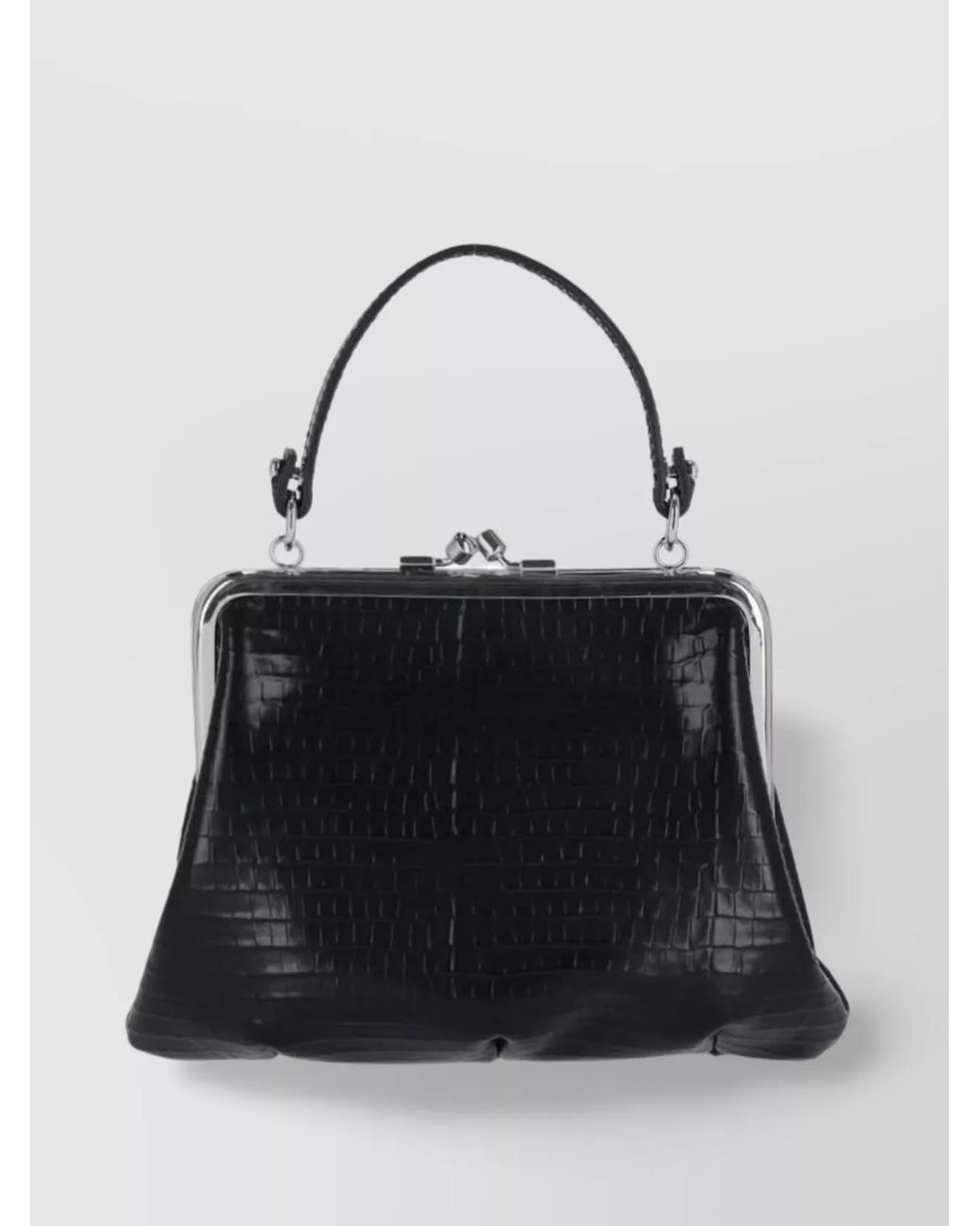 Vivienne Westwood Black Granny Leather Cross-Body Bag