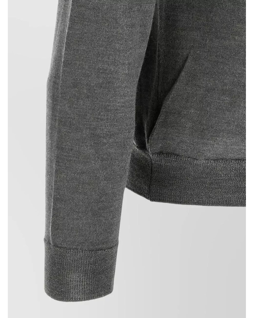 Zanone Gray Virgin Wool Turtleneck Sweater for men