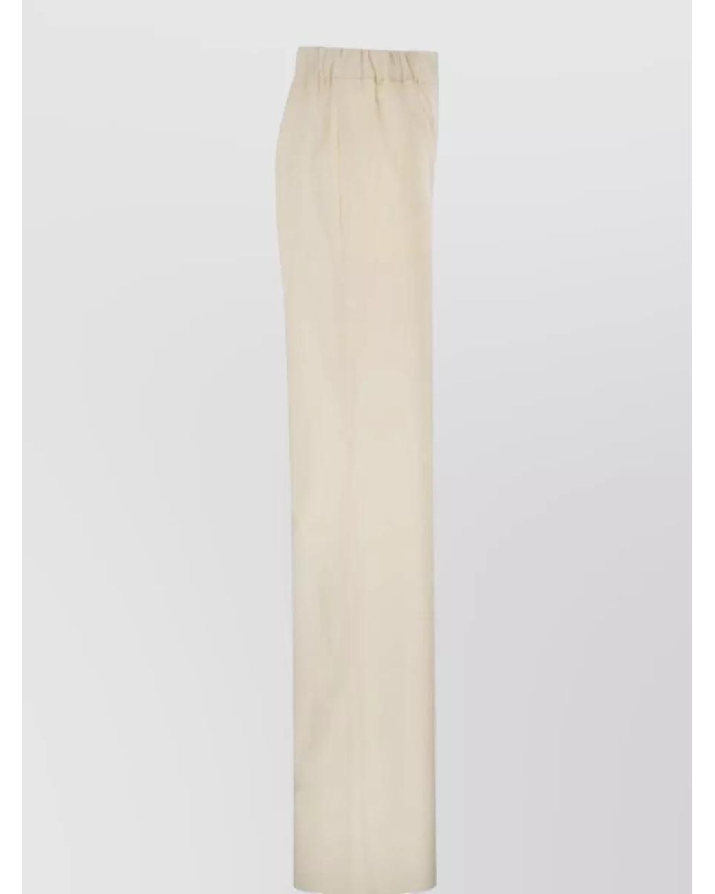Max Mara White Virgin Wool Straight-Leg Trousers