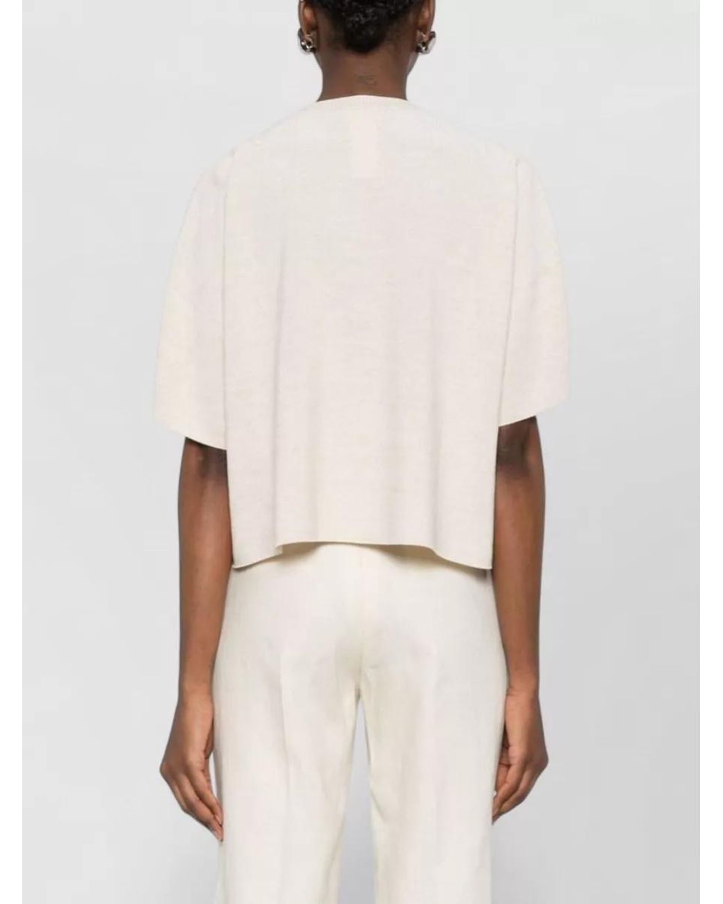 Fabiana Filippi Natural Shimmer Short-Sleeve T-Shirt