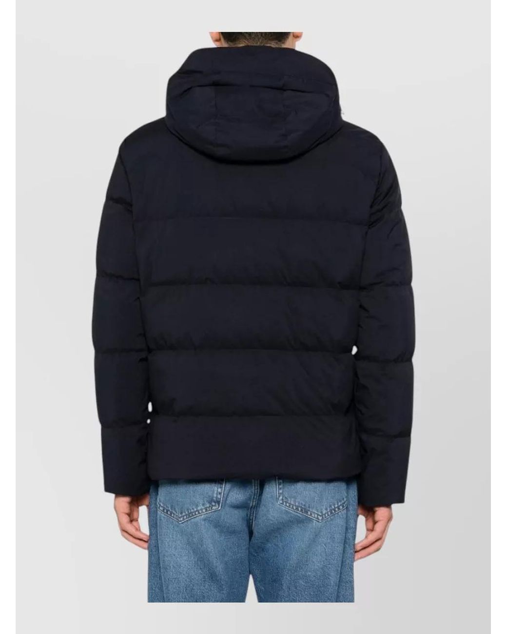 Paul & Shark Blue Down Hooded Puffer Jacket for men